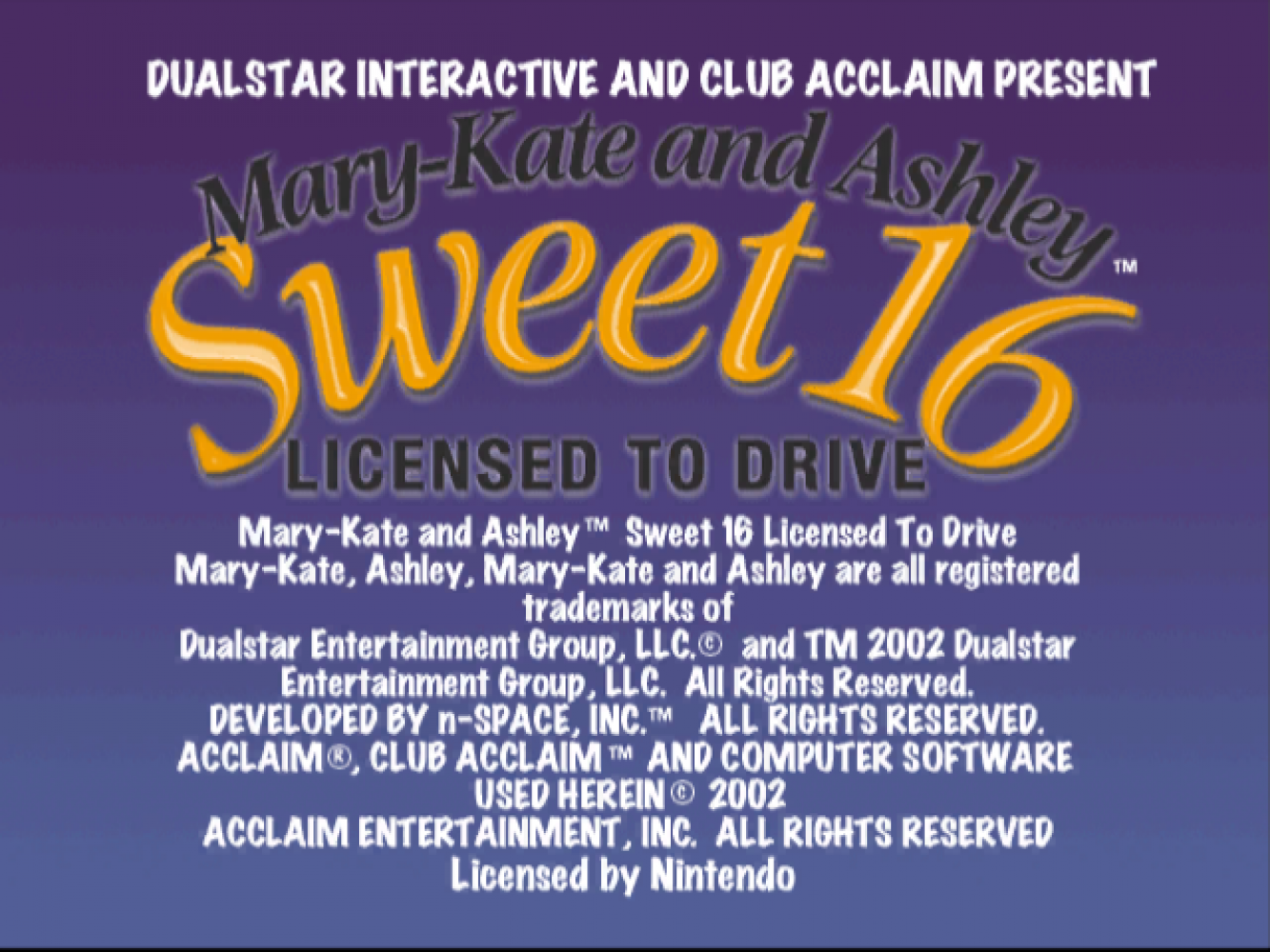 Mary-Kate and Ashley - Sweet 16 - Licensed to Drive